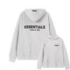22SS Hooded Sweatshirt with Front and Back Flocking - ESSENTIALS Trendy American Streetwear, Cross-Border Hoodie with Double Stitching.