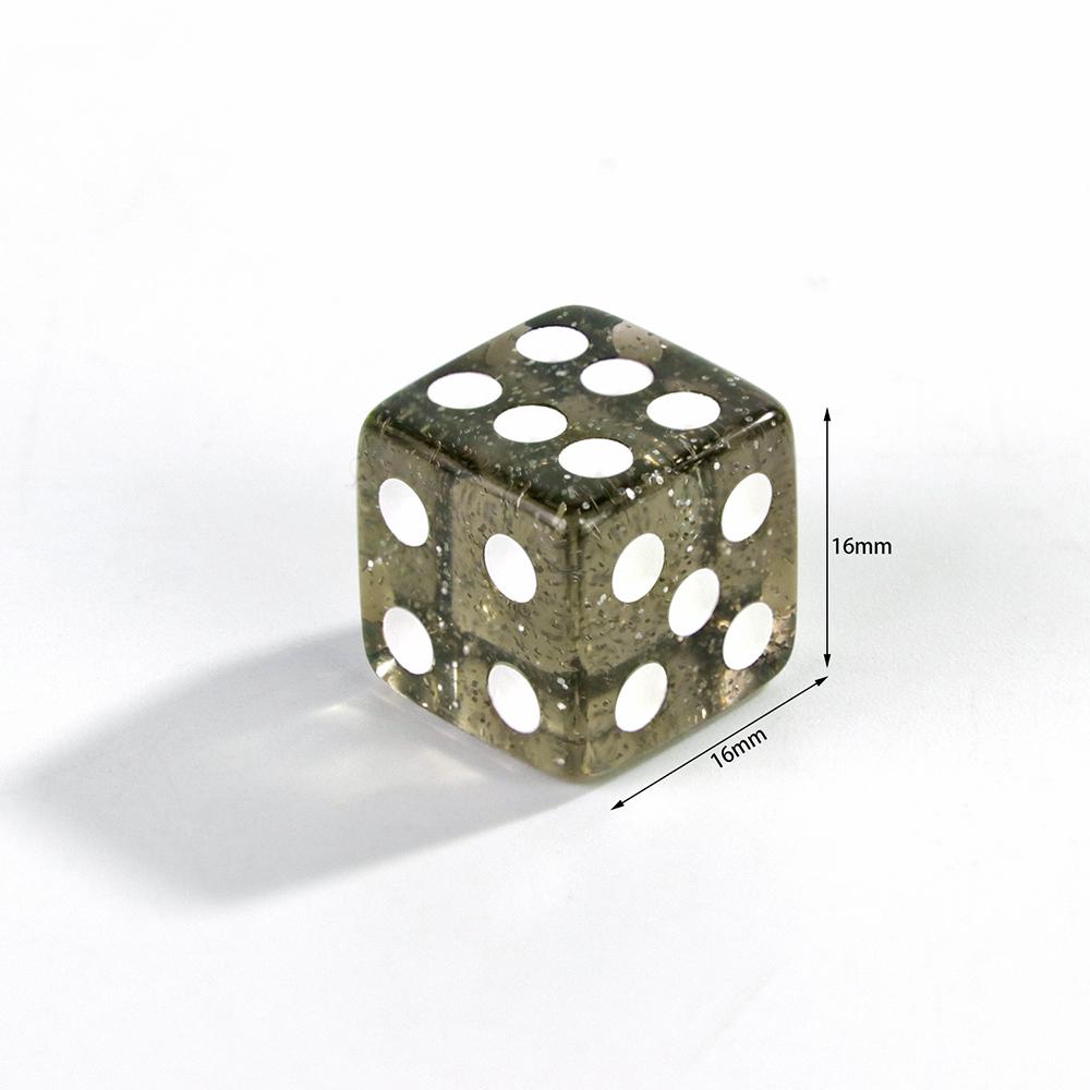 10Pcs/set Role-Playing DND Dice D6 16mm Colored 6-sided Party Game Table Game Acrylic Glitter Polyhedral Dice