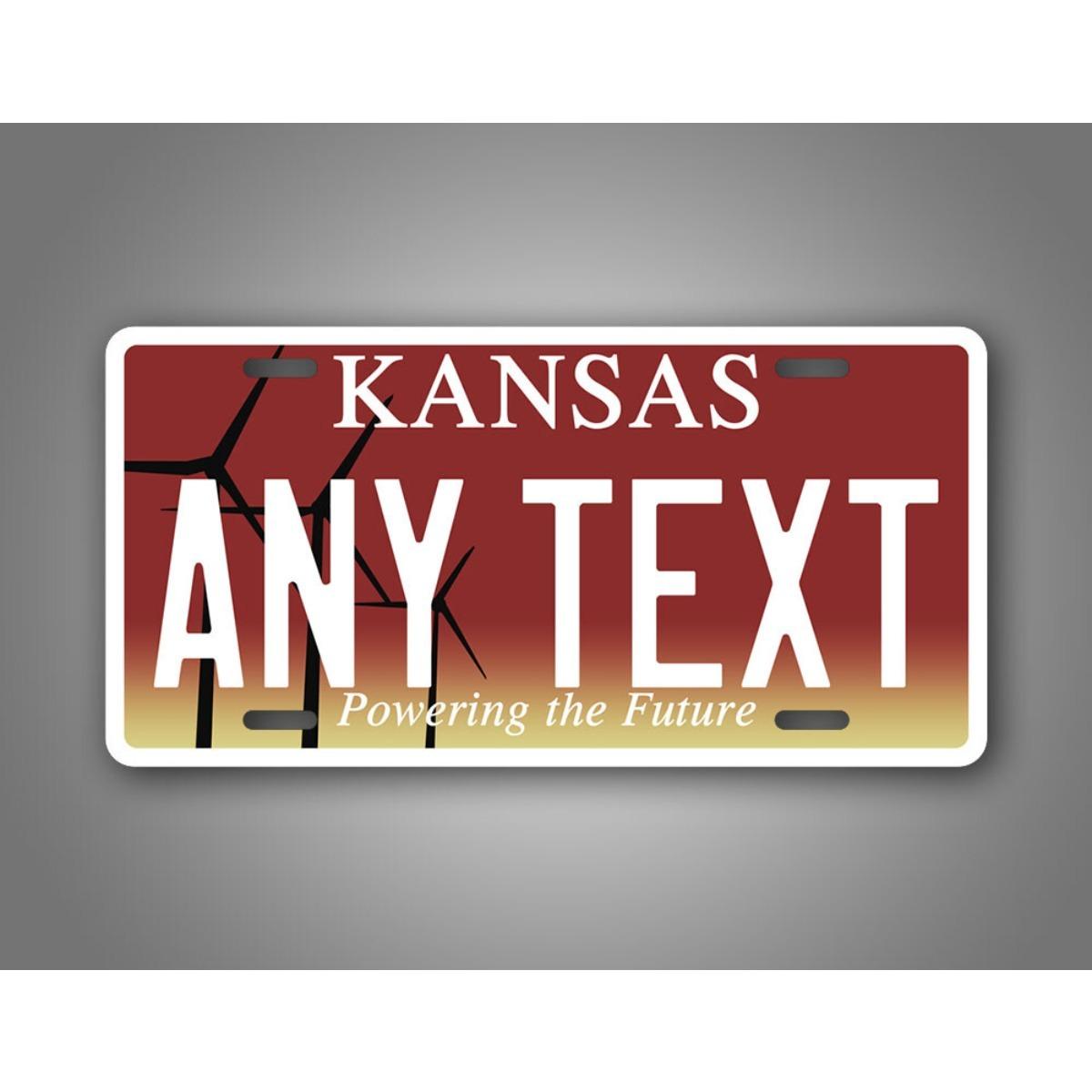 Custom 1pc 6x12 Kansas Future License Plate Personalized Text Auto Decor Tin Sign белый