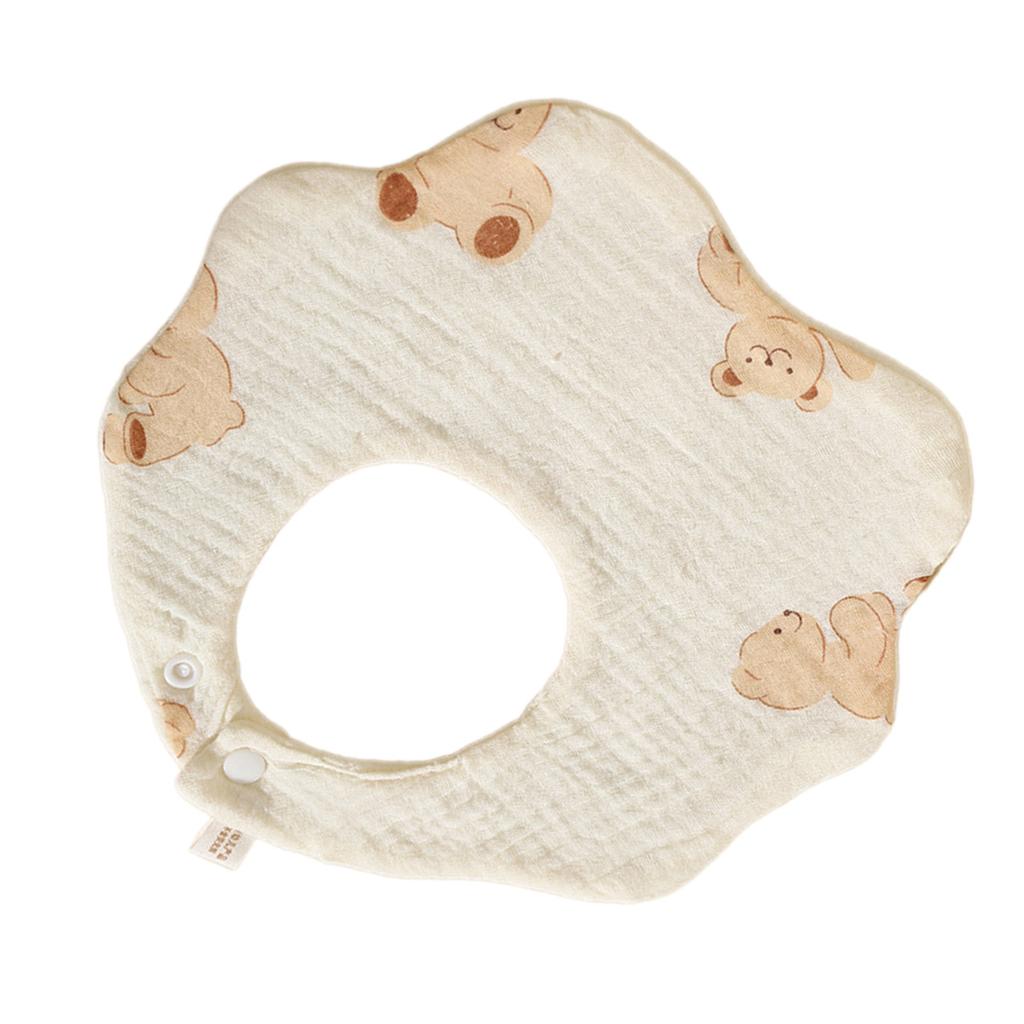Breathable & Absorbent Burp Cloths Cute & Functional Baby Bibs Lovely Pattern Newborns Bibs Cotton Bibs for Infants Gift