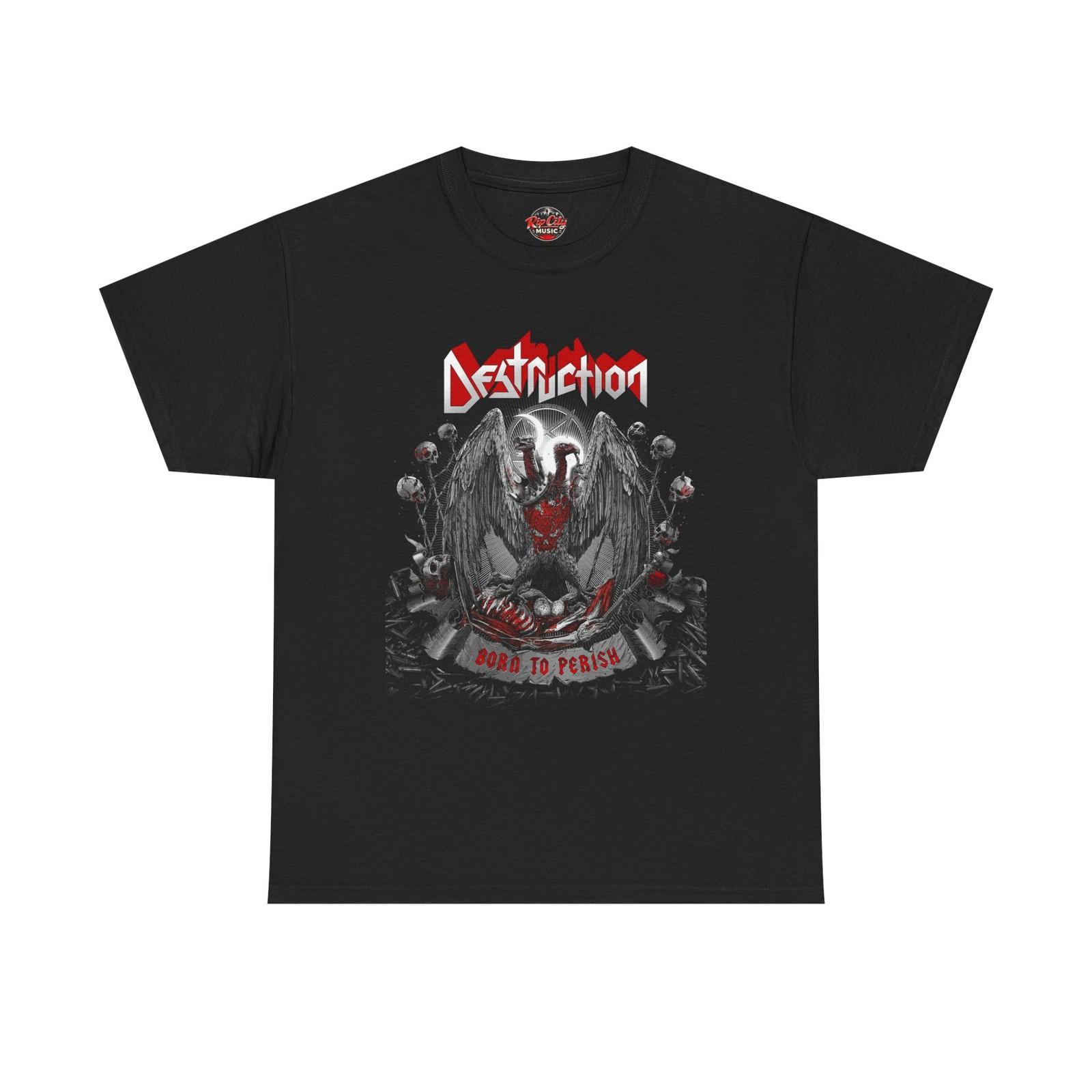 Destruction Born to Perish Double Headed Vulture Rock Band Unisex T-Shirt L
