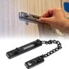 Stainless Steel Durable Anti Theft Chain Lock Safety Security Guard Door Lock Latch Home Hotel(Black )