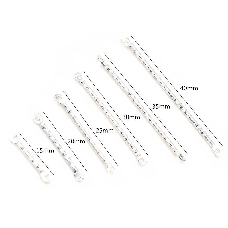 50Pcs/lot 15-40mm Double Cylinder Bar Earrings Connecting Stripes For DIY Jewelry Making Earring Pins Findings Supplies