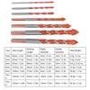 7 Pcs 3, 4, 5, 6, 8, 10, 12mm Multi-Material Drill Bits