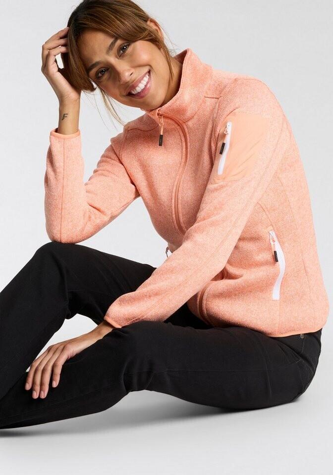 Jacket CMP Woman Fleece Jacket (3H14746) Melange Knit Jacket Fleece Jacket (3h14746-03ct) White-salmon