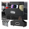Multi-functional Drink Holder for Car Rear Seats (with Tissue Box and Hook), Headrest Cup Holder Storage Box, In-car Storage Supplies (black)