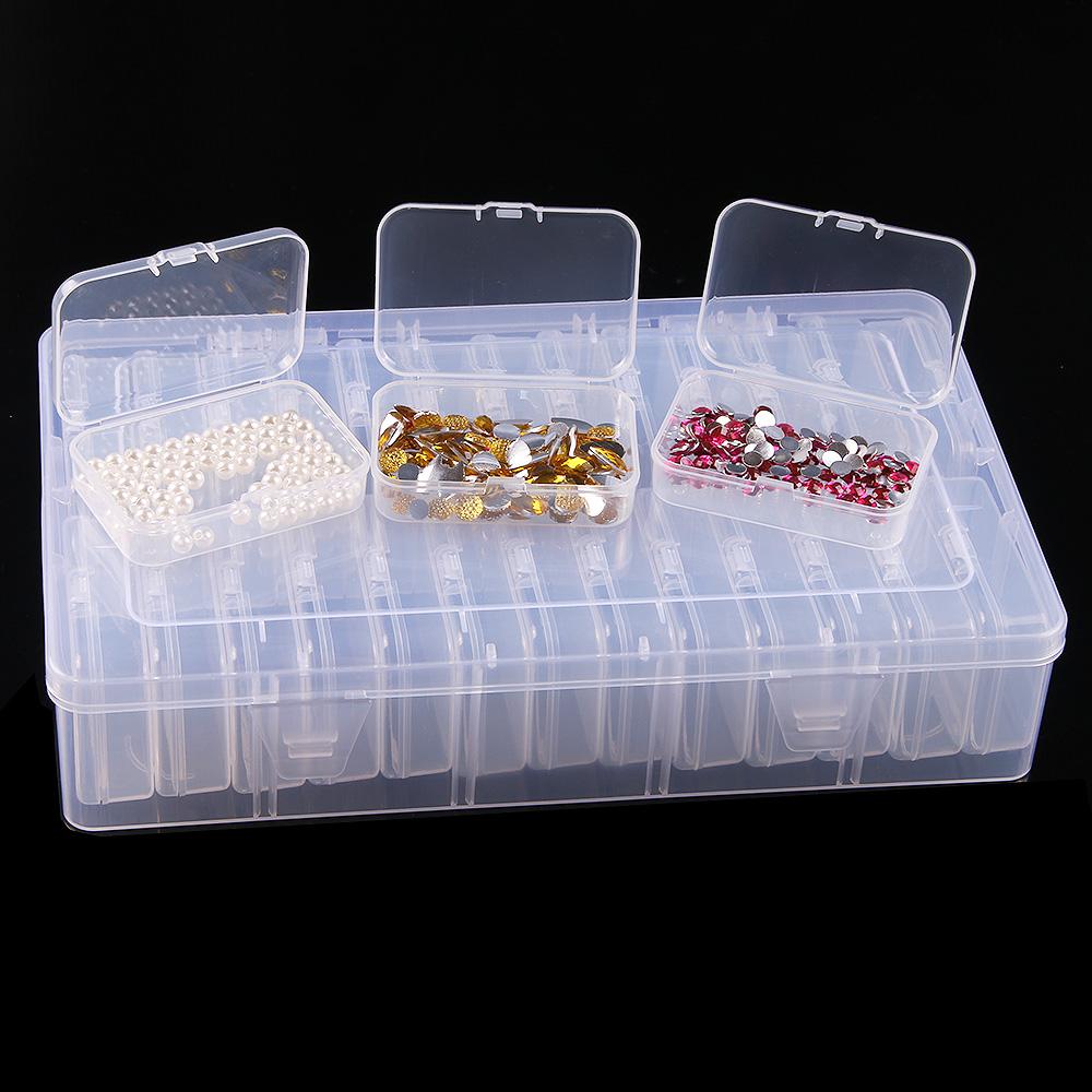 Large 26 Slots Diamond Embroidery Box Diamond Painting Cross Stitch Tools Accessory Boxes Case Useful Storage Dismountable