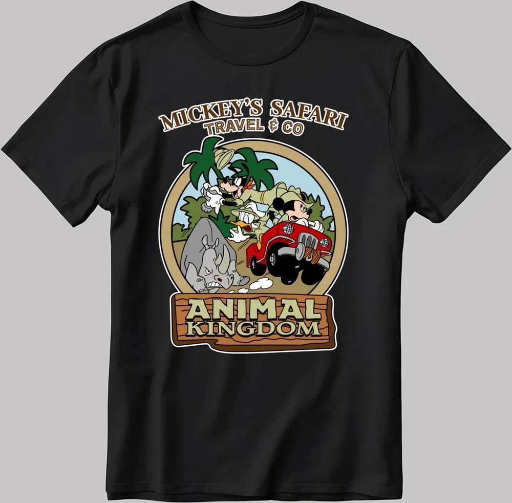 Mouse Animal Kingdom Travel Black TShirt S