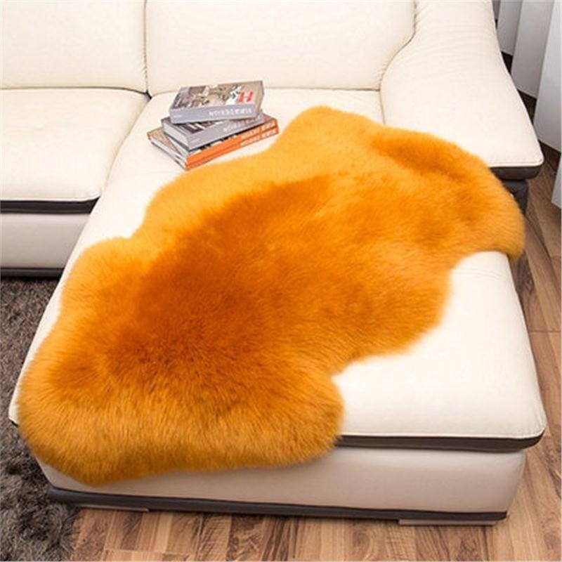 Australian Sheepskin Wool Chair Cushion - Round Mat for Dining Chairs & Sofas