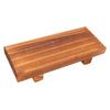 Wooden Riser Multifunctional Small Wood Tray Pedestal Stand for Kitchen Bathroom Countertop Brown Color