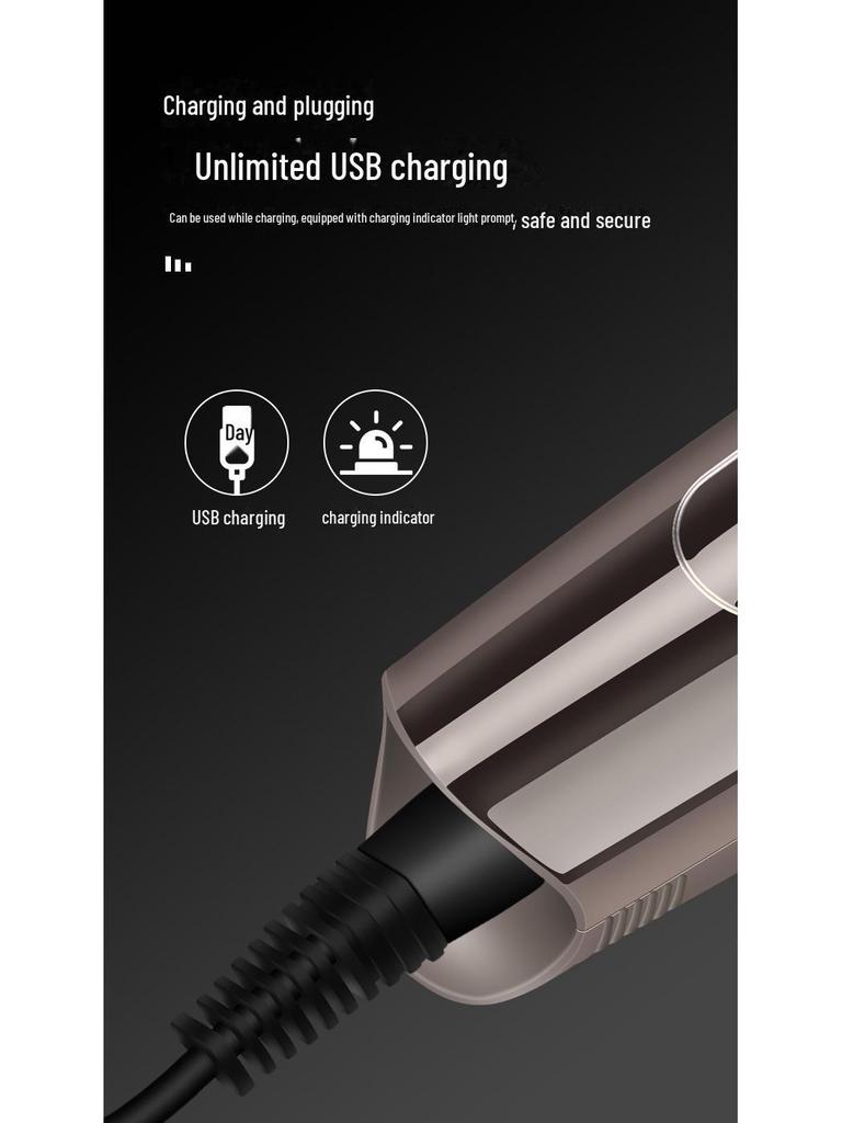 Kangfu Elektrický zastřihovač vlasů s digitálním displejem pro domácí a kadeřnické použití