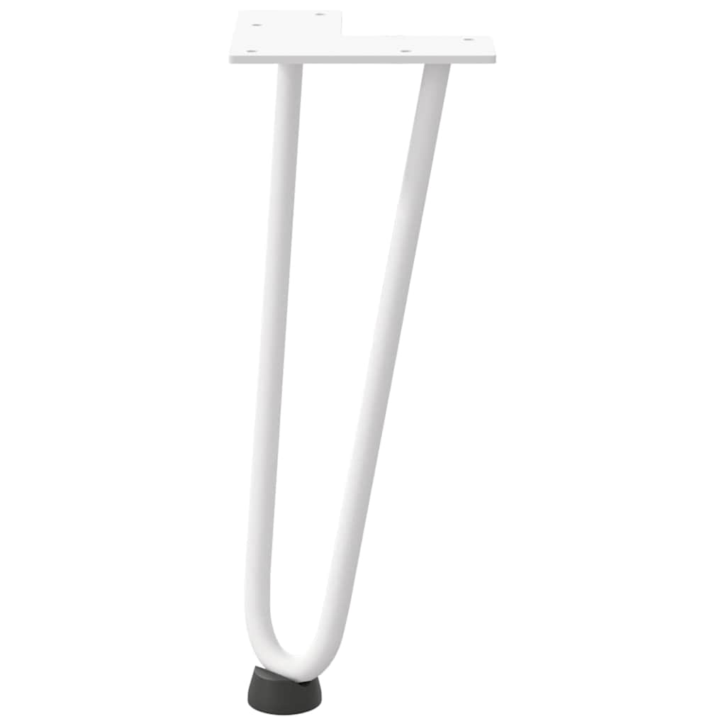 Vidaxl Nogi Do Stołu Hairpin, 4 Szt., Biale, 30 Cm, Lita Stal