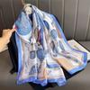 French Design L Silk Scarf Women's Long Satin Spinning Shawl High-end Light Luxury Ins Style Versatile Professional Wear