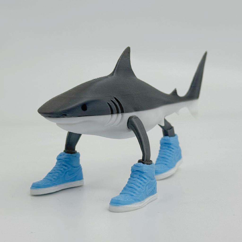 Hai Figur Tungtungsahur Figur Desktop Dekoration Beweglich Tralalero Tralala Figur Ornament Lustige Puppe 3D Gedrucktes SpielzeugSh