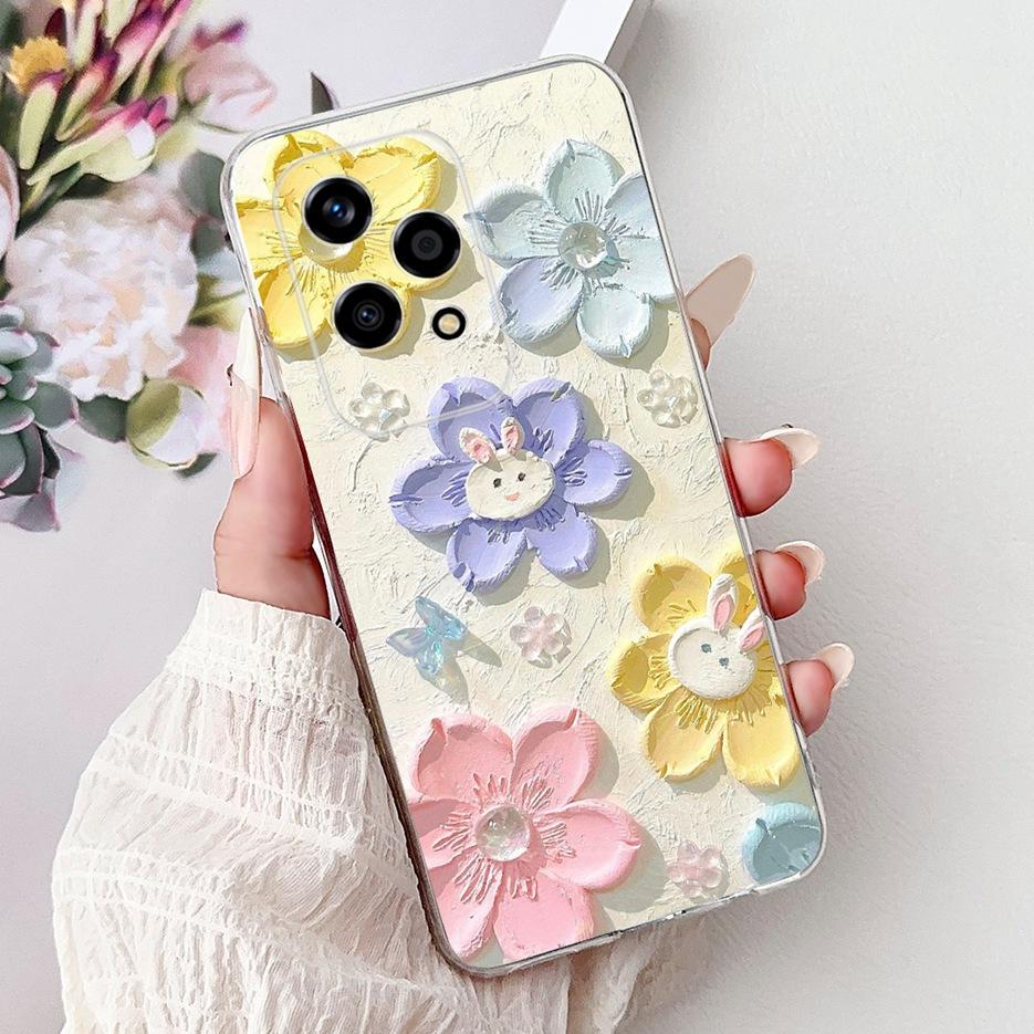 For Honor 200 Lite Case Cute Love Heart Butterfly Painted Cover Clear Silicone Phone Case For Honor 200 Lite 200Lite Soft Fundas