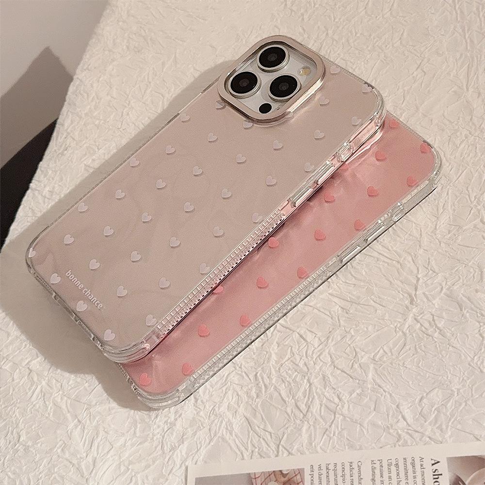 Simple Ins Love Is Suitable for IPhone15 Apple 16 Mobile Phone Case 14pro Max Fresh 12 Hard 13 Water Ripple
