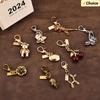 New Exquisite High-end Bear Cherry Dog Keychains For Women Y2k Bag Pendant Car Key Chains Jewelry Gift Decoration Accessories