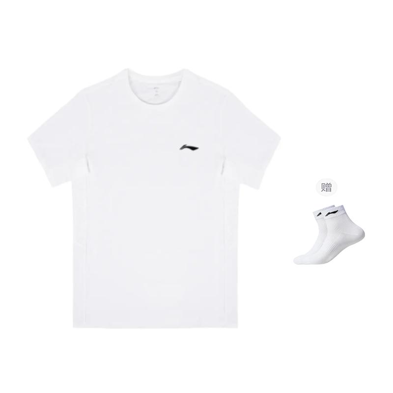 Li Ning T Shirts Unisex White Crew Neck YTSU149-3