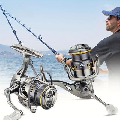 Metall Angelrolle Nahtloses Laufruhiges System Beidhändig Geeignet für Süßwasser und Salzwasser Eisangeln Outdoor Eisangel-Enthusiast Angelgeschenk