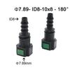 Fuel Line Hose Pipe Quick Release Female Connector 7.89mm ID8 10x8 180° 2PCS