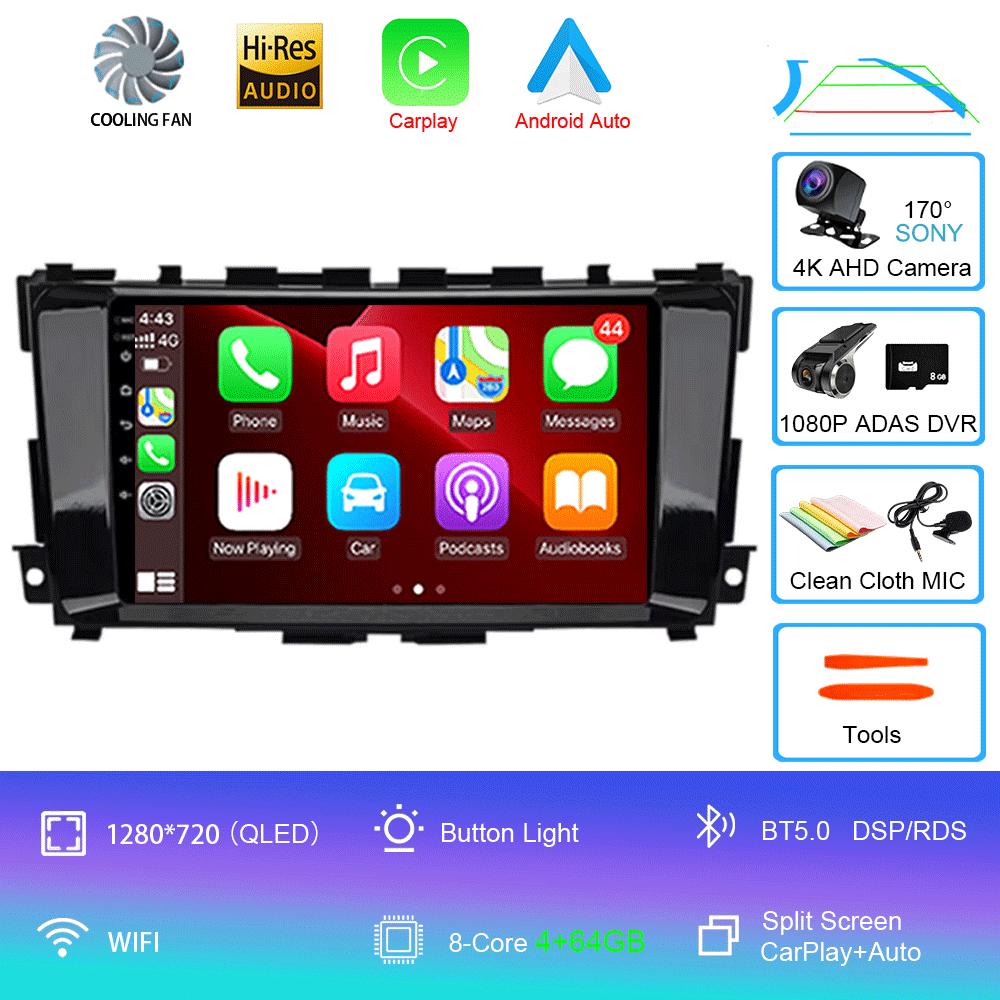 For Nissan Teana 3 Altima 5 L33 2013 - 2020 Video Player Navigation GPS Car Radio Multimedia Android 14 WIFI Touch Screen 9 10"