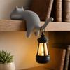 Plastic Cat Wall Hook Light Removable Key Holder New Cat Mini Lantern  Bedroom