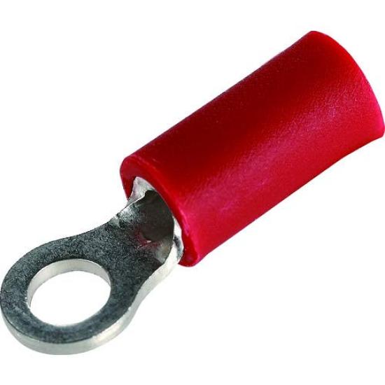 

TRUSCO TRAV1.253R Insulated Crimp Terminals, Straight and Round, 100 Pieces x 5 Boxes [Case Sale]