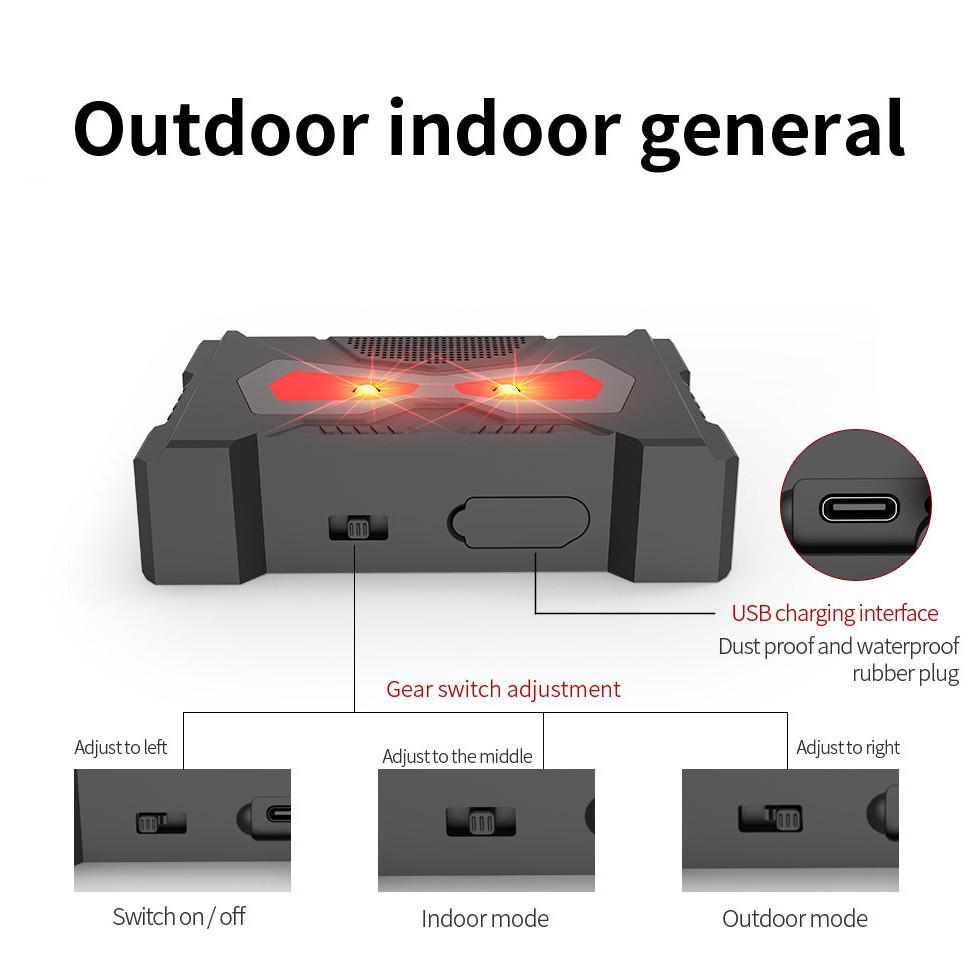 Solar Ultrasonic Animal Repeller with Flashing Light - Multifunctional Outdoor Device for Rats and Dogs