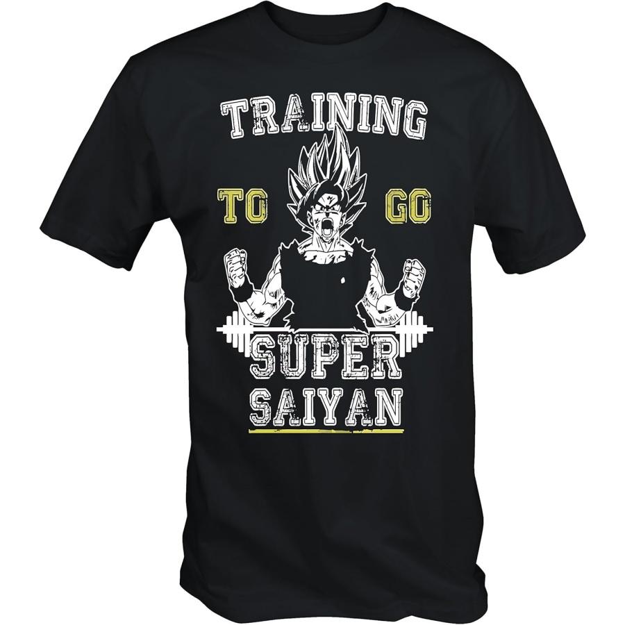 6TN Mens Black Training to Go Super Saiyan T Shirt (Large, Black) S чёрный