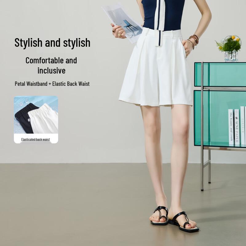ESE-Y Women's Summer High-Waist A-Line Culottes
