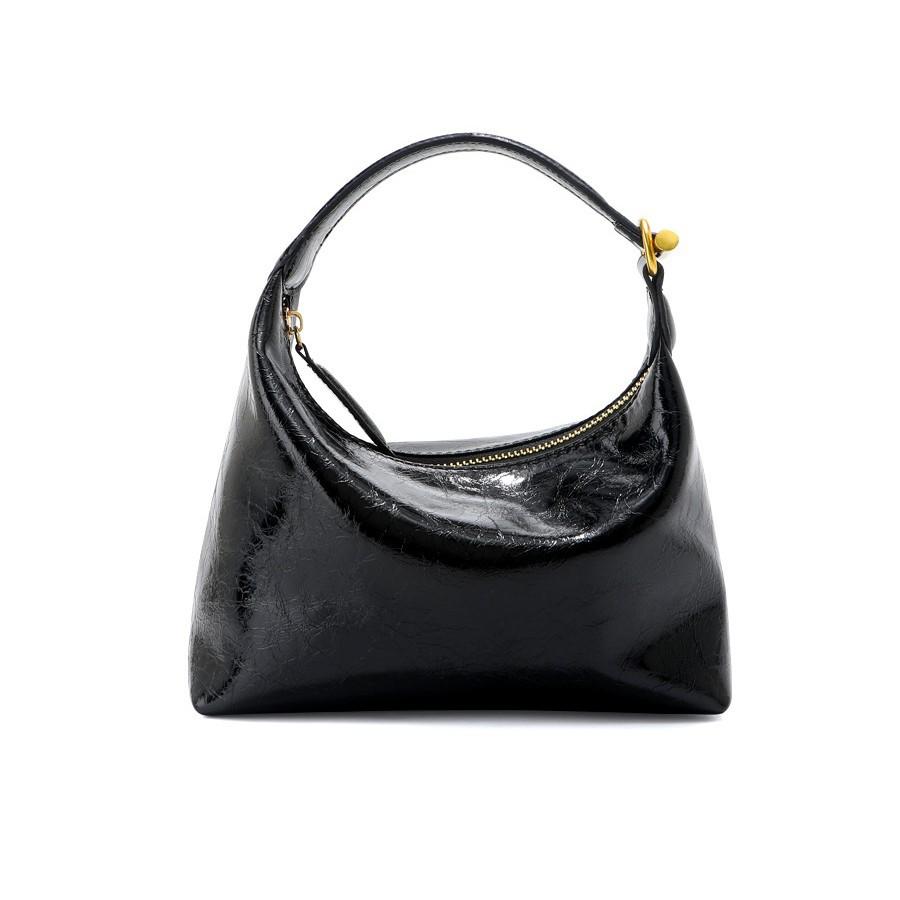 Niche Cowhide Handbag Women's High-end Leather Armpit Bag Simple Commuting Shoulder Crossbody Lunch Box