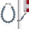Flagpole Beaded Retainer Adapter Aluminium Flagpole Fixing Tool Indoor Outdoor Flagpole Accessories Residential Commercial
