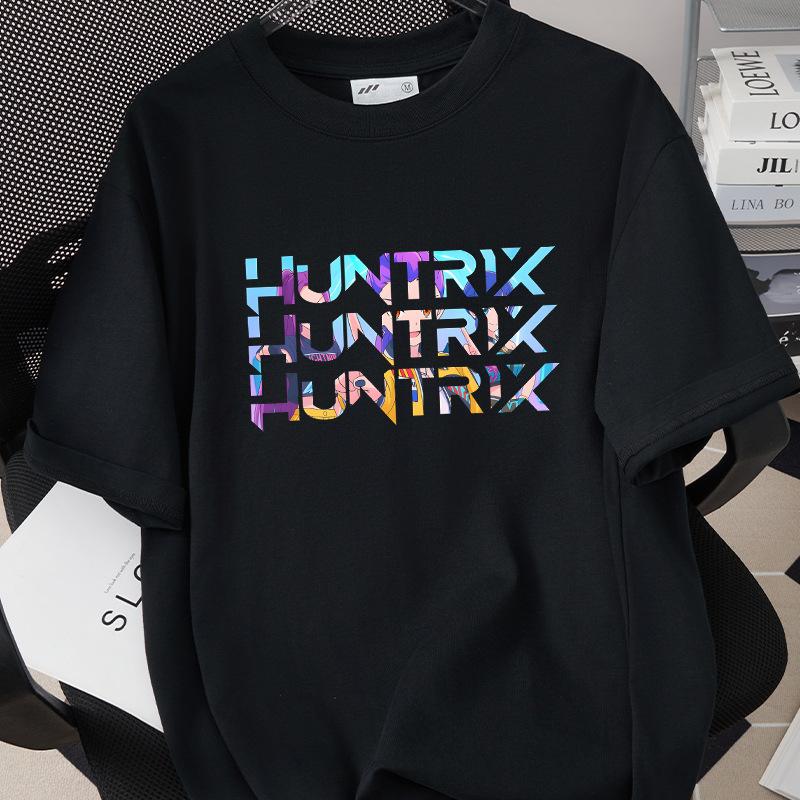 KPop Demon Hunters Huntrix Trykk Herre T-skjorte Sommer Bomull Kort Ermet T-skjorte for Dame O-hals Dame T-skjorte Streetwear Topper