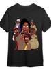 Black Cotton Men's Graphic T-Shirt | Short Sleeve, Fun Cartoon Character Design,
