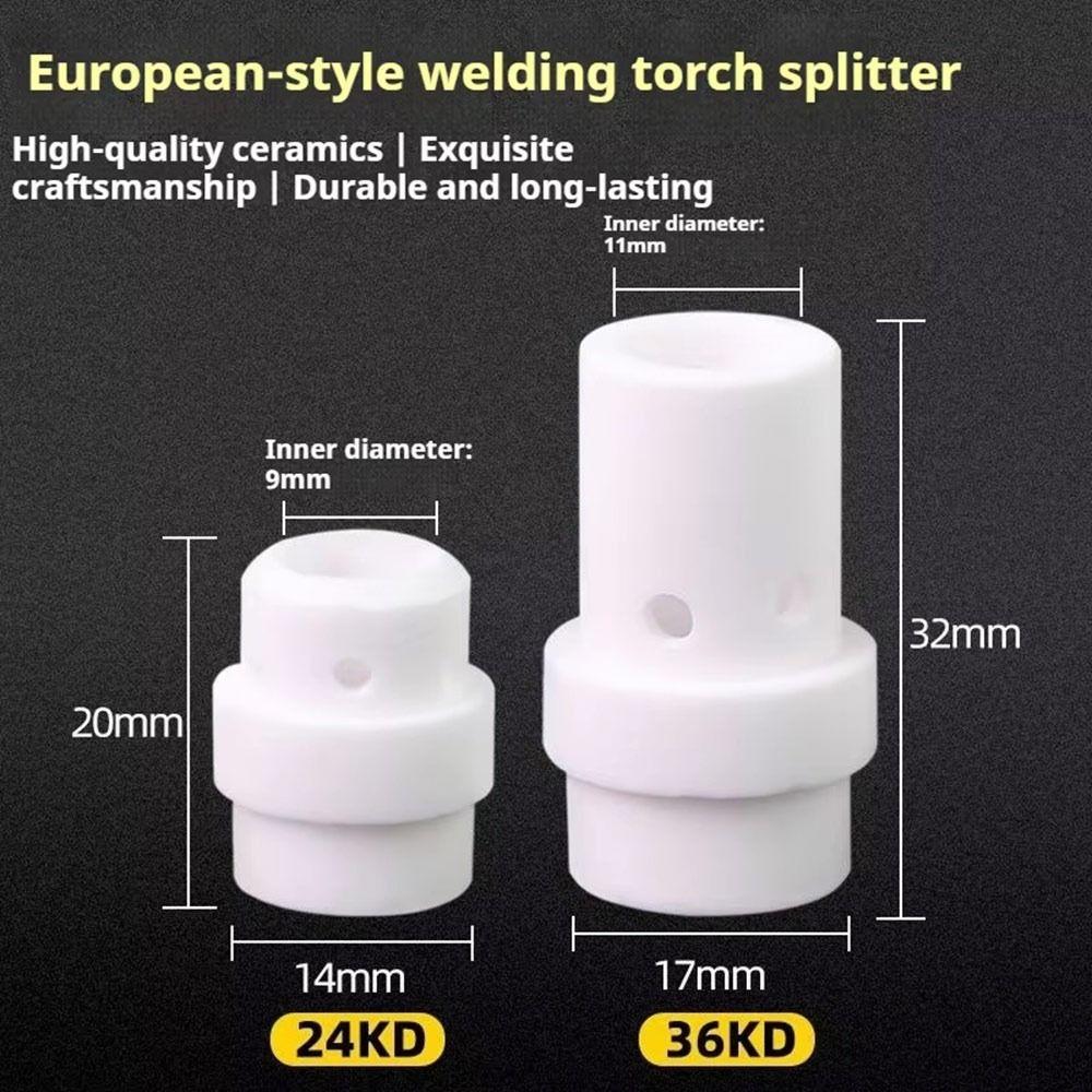 10Pcs Alumina Ceramic Ceramic Current Shunt Welding Torch Gas Diffuser for MIG CO2 Welding Torch