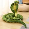 Simulated Cobra Plush Toy Colorful Realistic Cobra Figure New Stuffed Snake Plushie