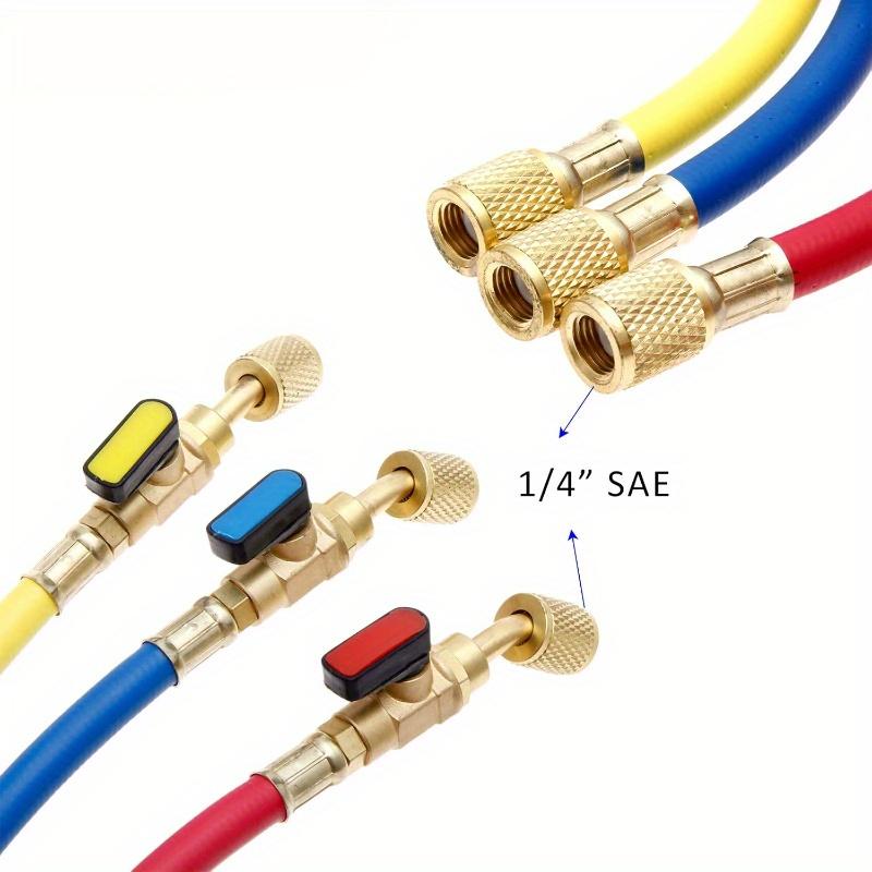 R134A Air Conditioner Refrigerant Charging Hose with Ball Valves for R410A R12 R22 R502 R404 Refrigerant Charging Hoses Tools