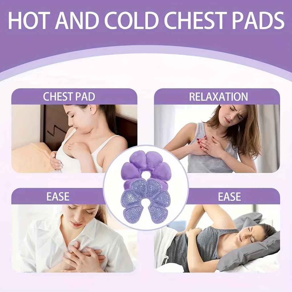 1PC Reusable Hot & Cold Therapy Breast Pad, Flexible Gel Pack for Breastfeeding Comfort, Full Coverage Nursing Essential