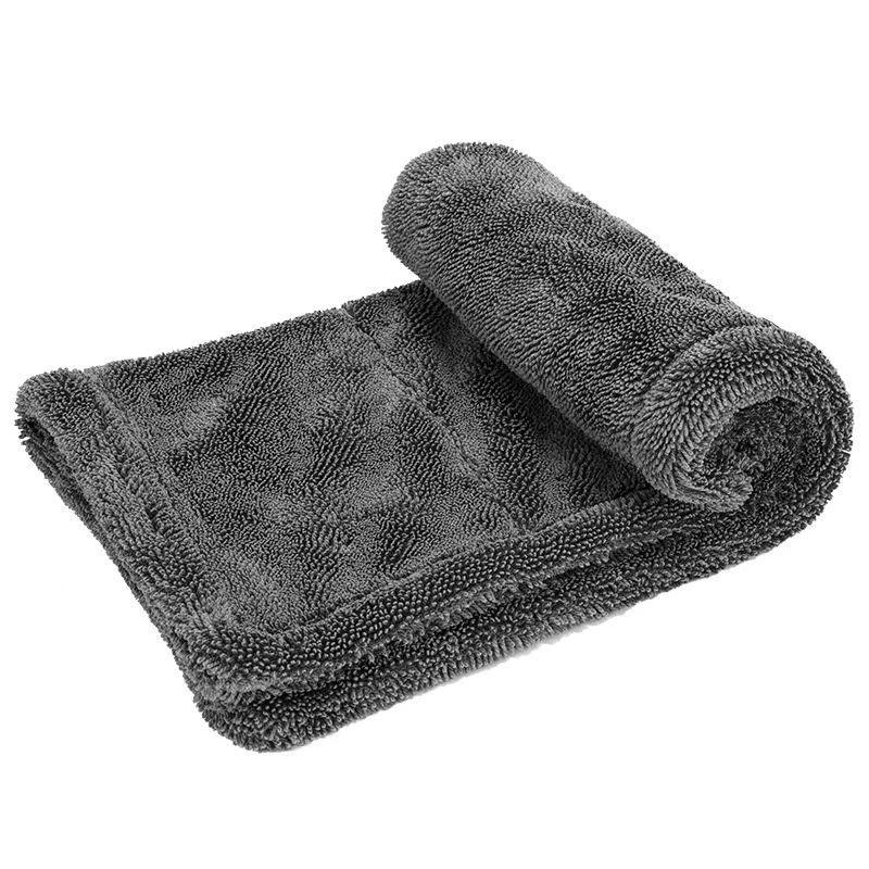Double-Sided Thick Microfiber Car Cleaning Towel - High Absorbency for Car Wash and Drying