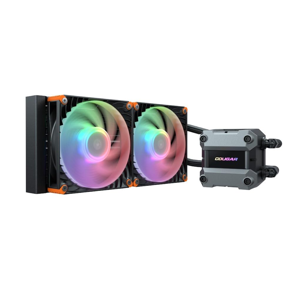 

COUGAR Improved cooling performance and quietness ULTRA 240mm simple water cooler black color model POSEIDON ARGB [ CGR-PSDUTRGB-B-240 ] чорний