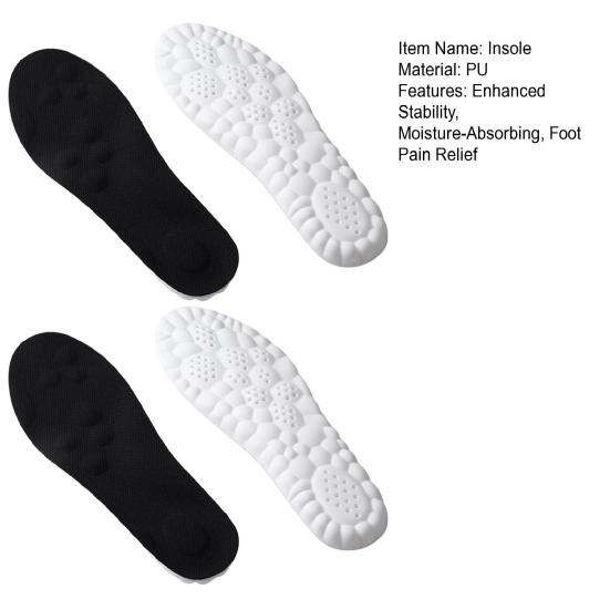 2 Pairs Shock Absorbing Shoe Insoles Memory Foam Insoles Breathable Sneaker Inserts Arch Support Insoles for Women Men