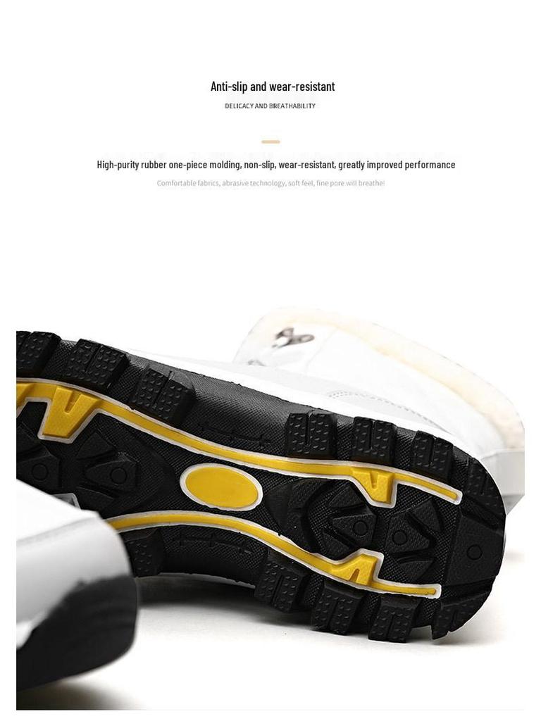 Women's Plus Size Mid-Calf Fleece-Lined Snow Boots