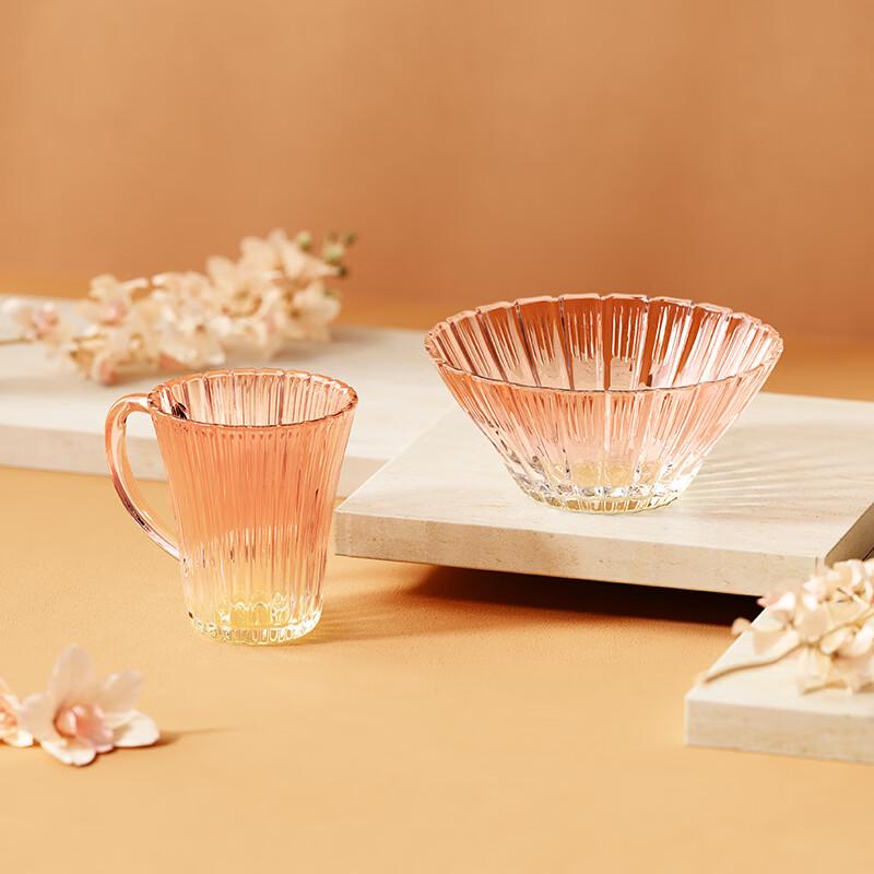 BAILOCK Cloud Cherry Glass Salad Bowl & Water Cup Set