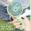 Mini Handheld Fan Cute Cartoon Panda Portable Personal Fan with Mist Spray USB Rechargeable 3 Wind Speeds Summer Cooling Fan for Travel Beach
