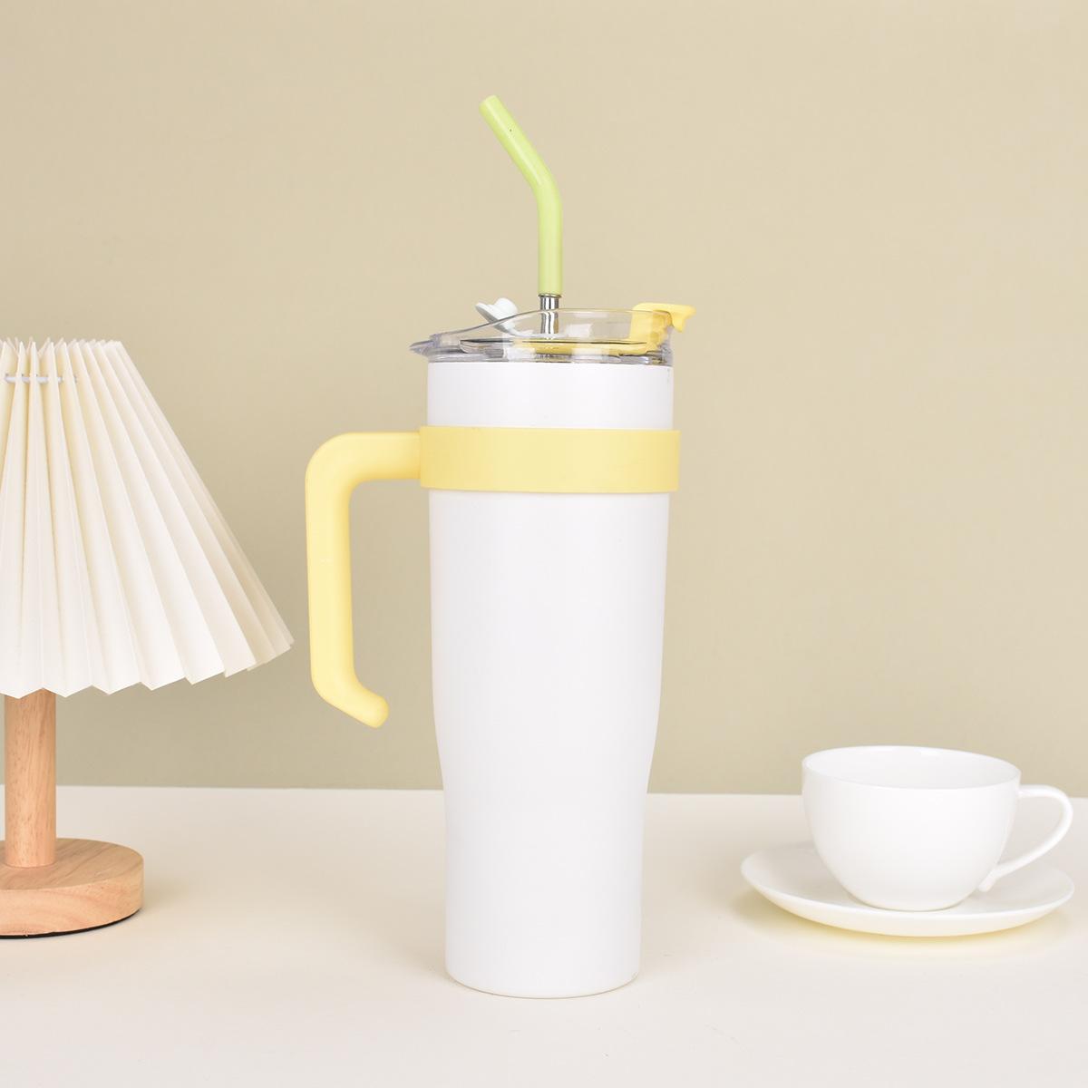 Graduated Steel Car Cup Double Vacuum Car Thermos Cup Portable Big Cap Ice Bullock Cup Durable Durable Useful Useful 40oz