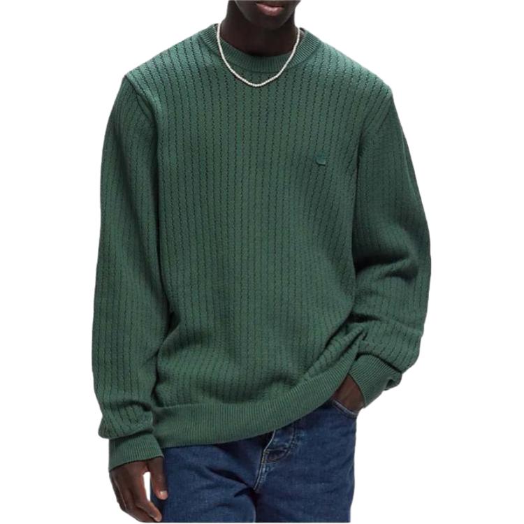 Carhartt WIP Calen Sweater Embroidered Logo Crew Neck Long Sleeve Pullover Knit Unisex sweater Duck-Green I033714-29N-XX