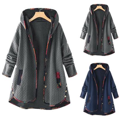 Newly Designed Coats for Women Ladies Long Woolen Coat Ethnic Hooded Long Sleeve Outwear Winter Parkas Casual Jacket