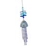 Ocean Theme Suncatchers with Conch Jellyfish Rhinestones Crystal Windchime for Garden Patios or Indoor Window Decors