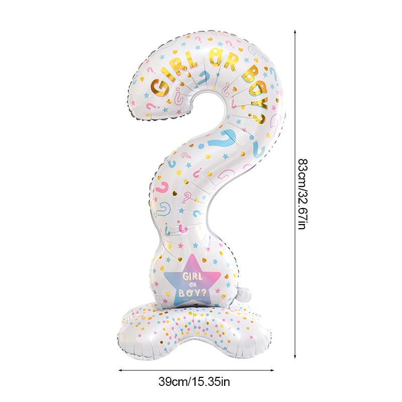 Gender Reveal Balloons with Fringe Curtain Boy or Girl Standing Foil Balloon Gender Reveal Party Decoration Supplies Baby Shower