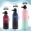 KollyKolla 750ml Insulated Stainless Steel Water Bottle, Seamless Design, Large Capacity, Lightweight, Easy To Clean, Suitable for Bicycles, Coffee,